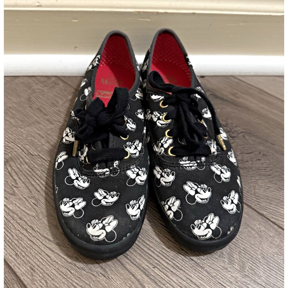 Keds x Minnie Mouse Limited Edition Black Canvas Lace-Up Sneakers US 4